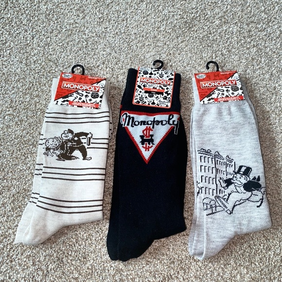 Hasbro Other - (3) Pair Monopoly Socks
